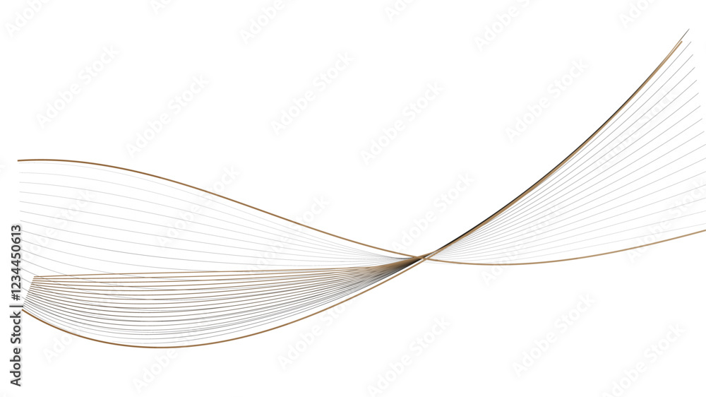 Poster abstract colorful line blend flow wave element for technology background design. vector abstract col