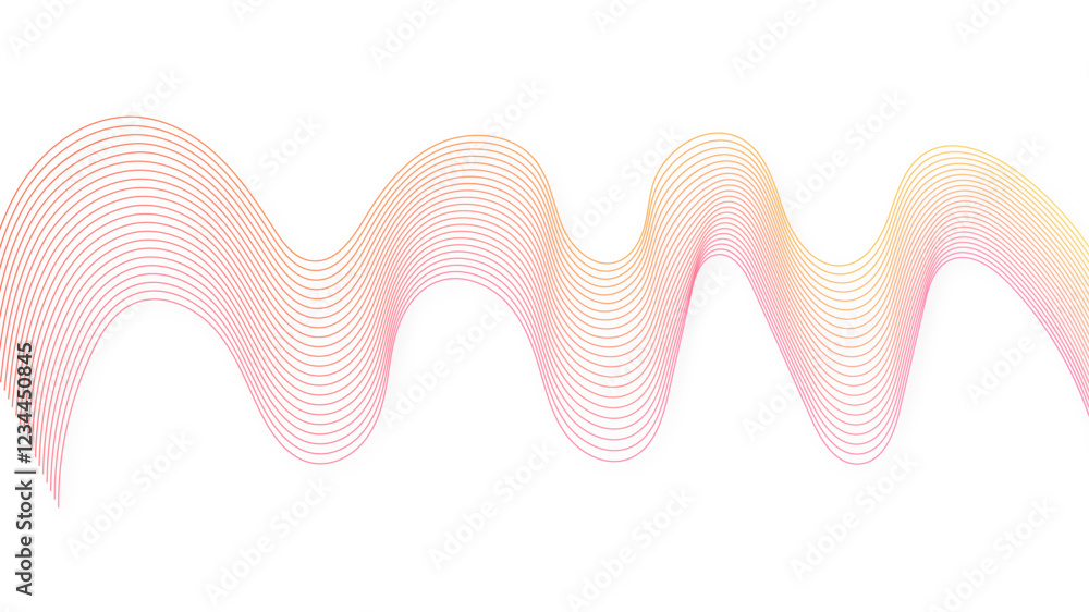 Poster abstract colorful line blend flow wave element for technology background design. vector abstract col