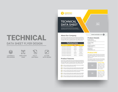 Technical Data Sheet Template Design