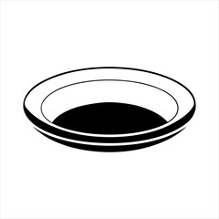 Plate silhouette design white background