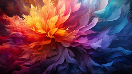 rainbow colorful abstract background spiritual mind art watercolor painting illustration design  HD 8K wallpaper Photographic Image