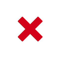 Obraz premium Letter X cross icon flat vector design