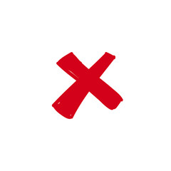 Obraz premium Letter X cross icon flat vector design