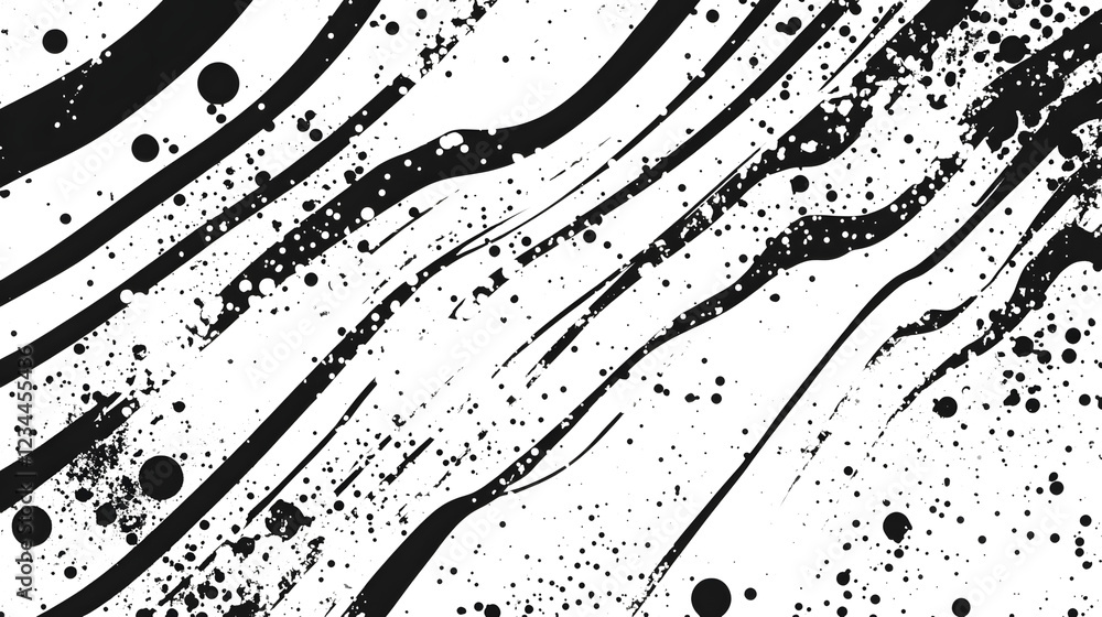 Poster a bold and expressive abstract background featuring a dynamic composition of black and white grunge 