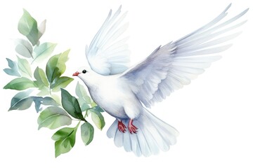 Obraz premium Animal flying white bird.