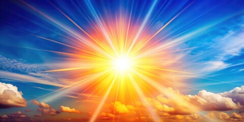 Obraz premium Bright sunshine with vibrant warm colors
