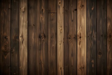 Fototapeta premium Wood wall plank brown nature texture background Generative AI