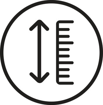 adjustable line height icon. adjust length symbol. size adjustment arrow sign,