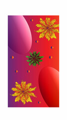 christmas greeting card in wallpaper art
