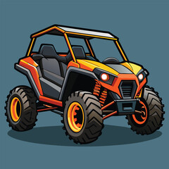 UTV - ATV Buggy   Vehicle Vector Illustration