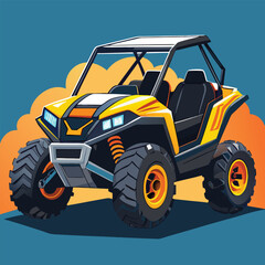 UTV - ATV Buggy   Vehicle Vector Illustration