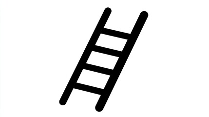Diagonal ladder icon; white background; simple design; website graphic