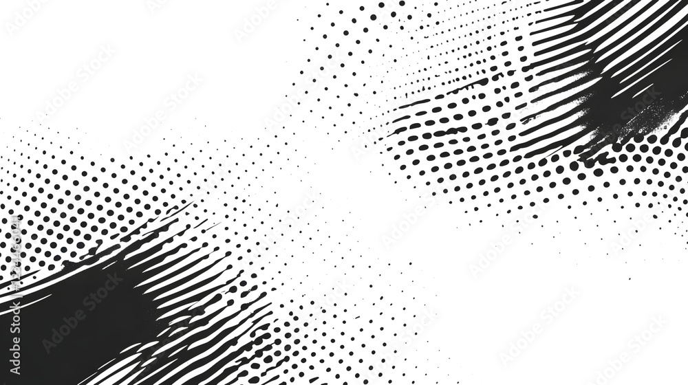 Aufkleber Striking Black and White Abstract Geometric Pattern Design with Dynamic Shapes Lines and Contrasting Elements Evoking a Sense of Motion Technology and Innovation