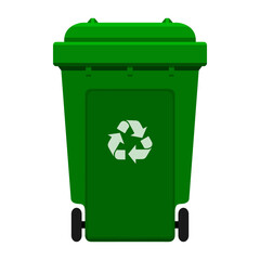 Recycle Bin Green vector illustration