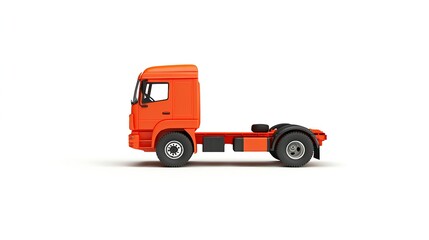 Fototapeta premium High Resolution Isolated Toy Transport Truck Cab on White Background