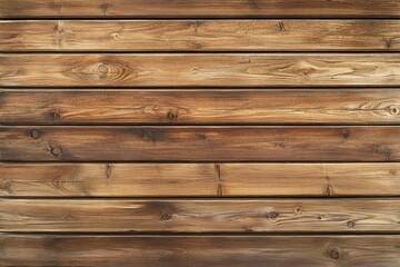 Horizontal brown wooden planks background texture.