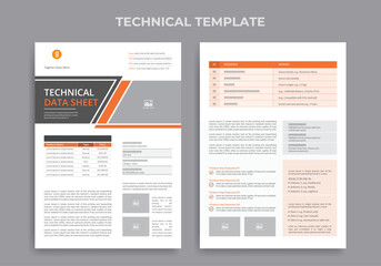 Technical Data Sheet Template Design