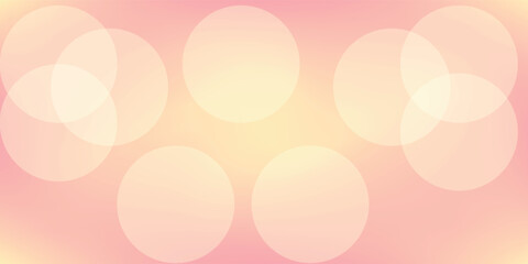 Banner background, pastel colorful, pink and orange gradations, circle abstract background