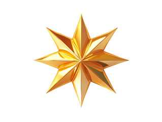 Fototapeta premium golden star isolated on white