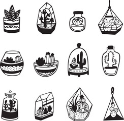 terrarium plant doodles fun