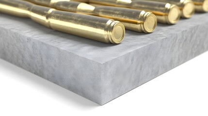 Fototapeta premium High-Quality Macro Shot of Isolated Ammunition Box on White Background