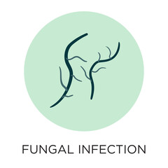 Obraz premium Vector Fungal Infection Icon