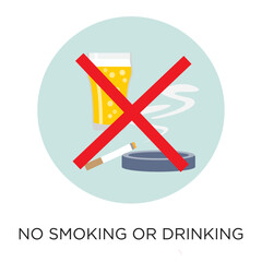Vector No Smoking Or Drinking Icon