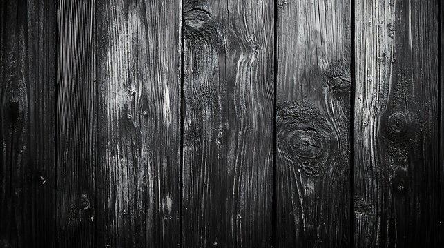 A detailed macro shot of an old wooden surface with naturally carved lines, knots, and rough textures, highlighting the organic flow of time-worn grain in black and white