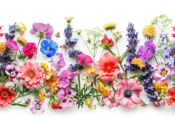 Floral border blossom flower nature.