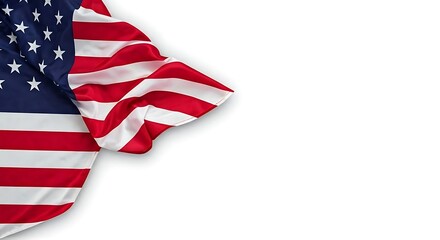 Obraz premium USA flags with hat cap white background.