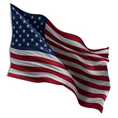 Fototapeta premium USA flags with hat cap white background.