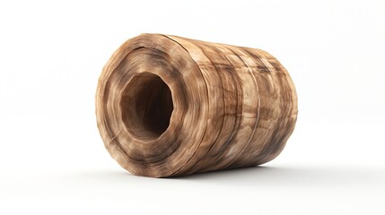 High-Quality Roll of Construction Insulation on Isolated White Background