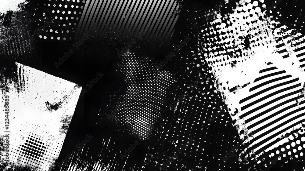 Poster captivating monochrome geometric abstract background with dynamic pattern