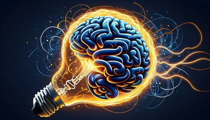 A Futuristic Conceptual Art Piece Featuring A Human Brain, A Futuristic Sci-fi Inspired Design, A Hyper-realistic Digital Rendering Og A Human Brain