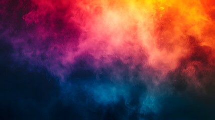 Vibrant Colorful Smoke Background with Abstract Swirling Mist and Gradient Hues