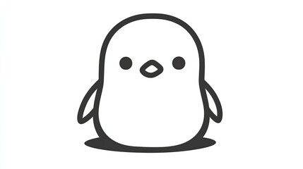 Obraz premium Cute cartoon penguin illustration on white background, perfect for children's book or website design