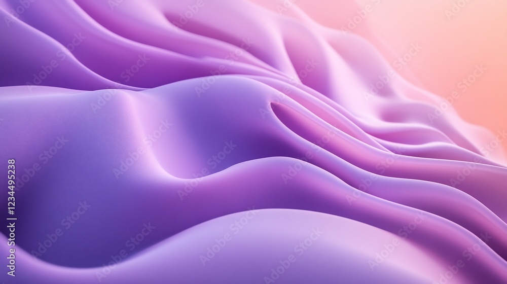 Poster abstract purple wavy gradient background with smooth and elegant flowing lines