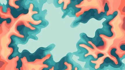 Fototapeta premium Abstract coral reef ocean background design