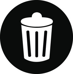 Simple black bin icon. Stroke pictogram. Premium quality symbol. sign for mobile app and web sites.