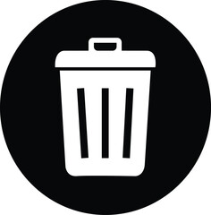 Simple black bin icon. Stroke pictogram. Premium quality symbol. sign for mobile app and web sites.