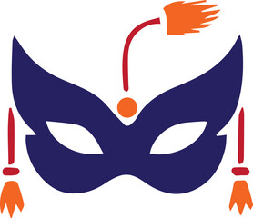 Colorful Carnival and Masquerade Mask Icons – Festive Party Vector Illustrations