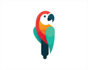 colorful parrot bird logo design