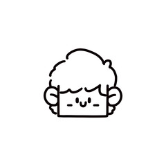 face cartoon design vector illustration