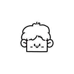 face cartoon design vector illustration