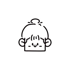 face cartoon design vector illustration