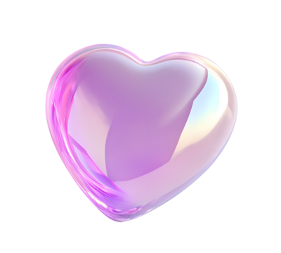 pink heart icon, glossy