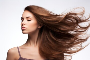 Naklejka premium Beautiful woman hair photography portrait.