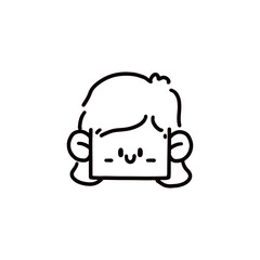 face cartoon design vector illustration