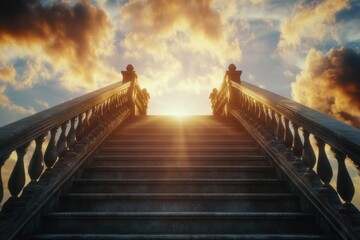 Fototapeta premium Couple on Stairs