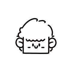 face cartoon design vector illustration